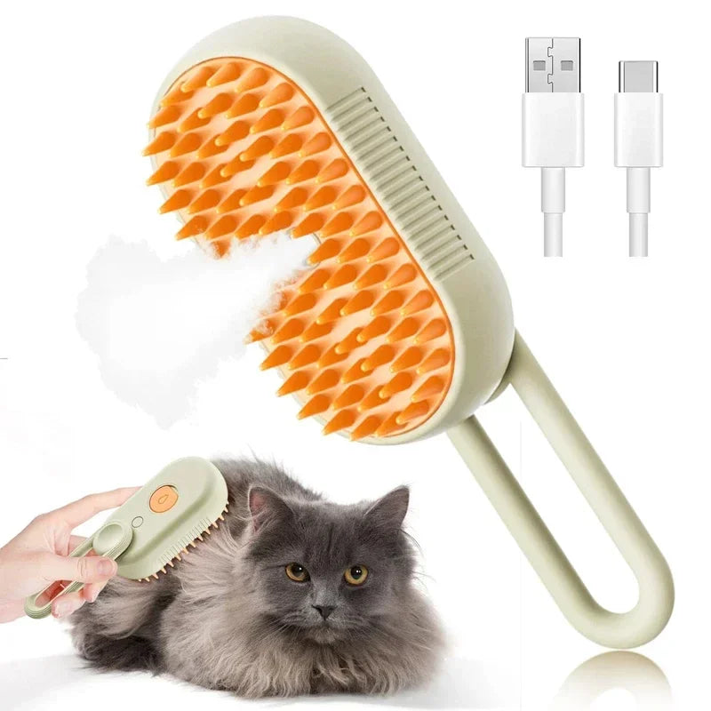 SteamGroom™ 3-in-1 Pet Brush | Removes Loose Fur, Reduces Shedding & Massages Your Pet
