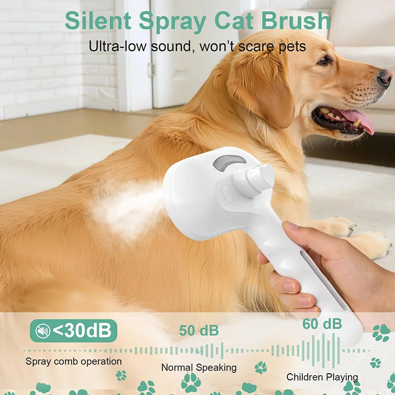 SteamGroom™ 3-in-1 Pet Brush | Removes Loose Fur, Reduces Shedding & Massages Your Pet